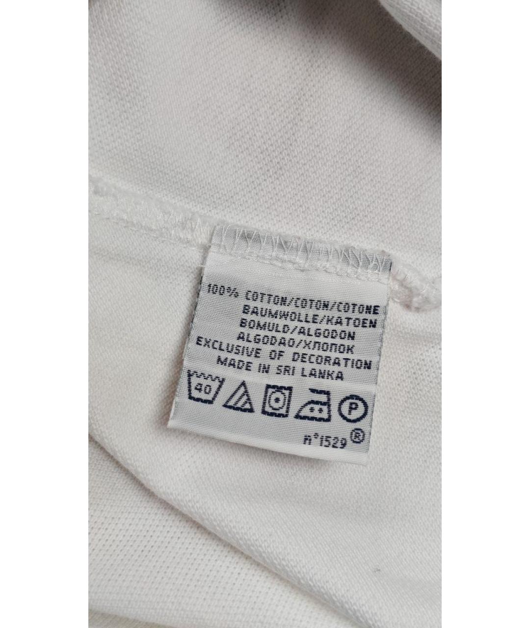 POLO RALPH LAUREN Белое хлопковое поло с коротким рукавом, фото 5