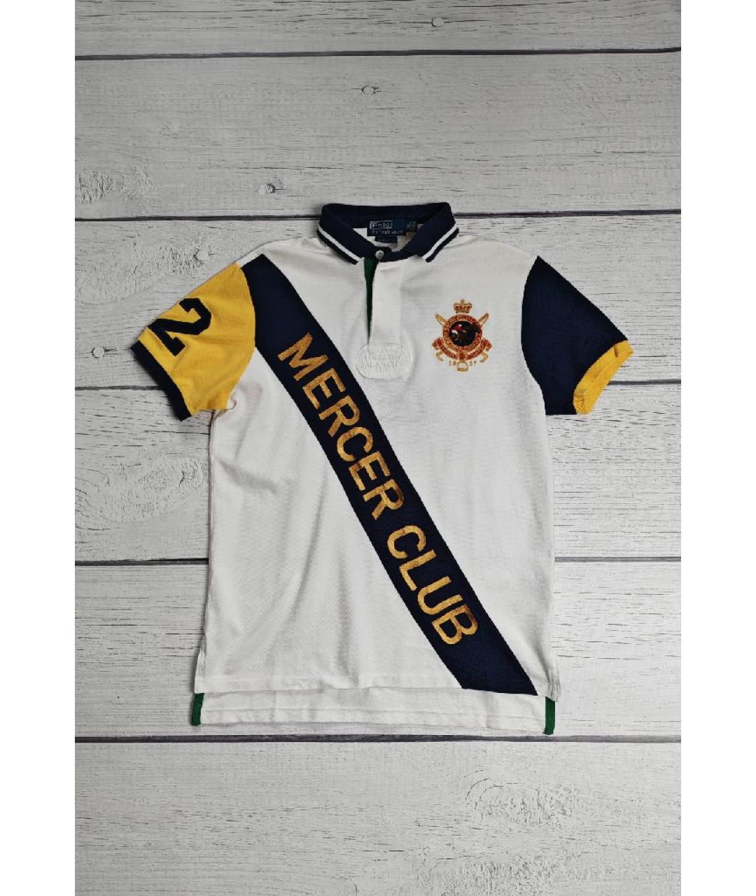 POLO RALPH LAUREN Белое хлопковое поло с коротким рукавом, фото 6