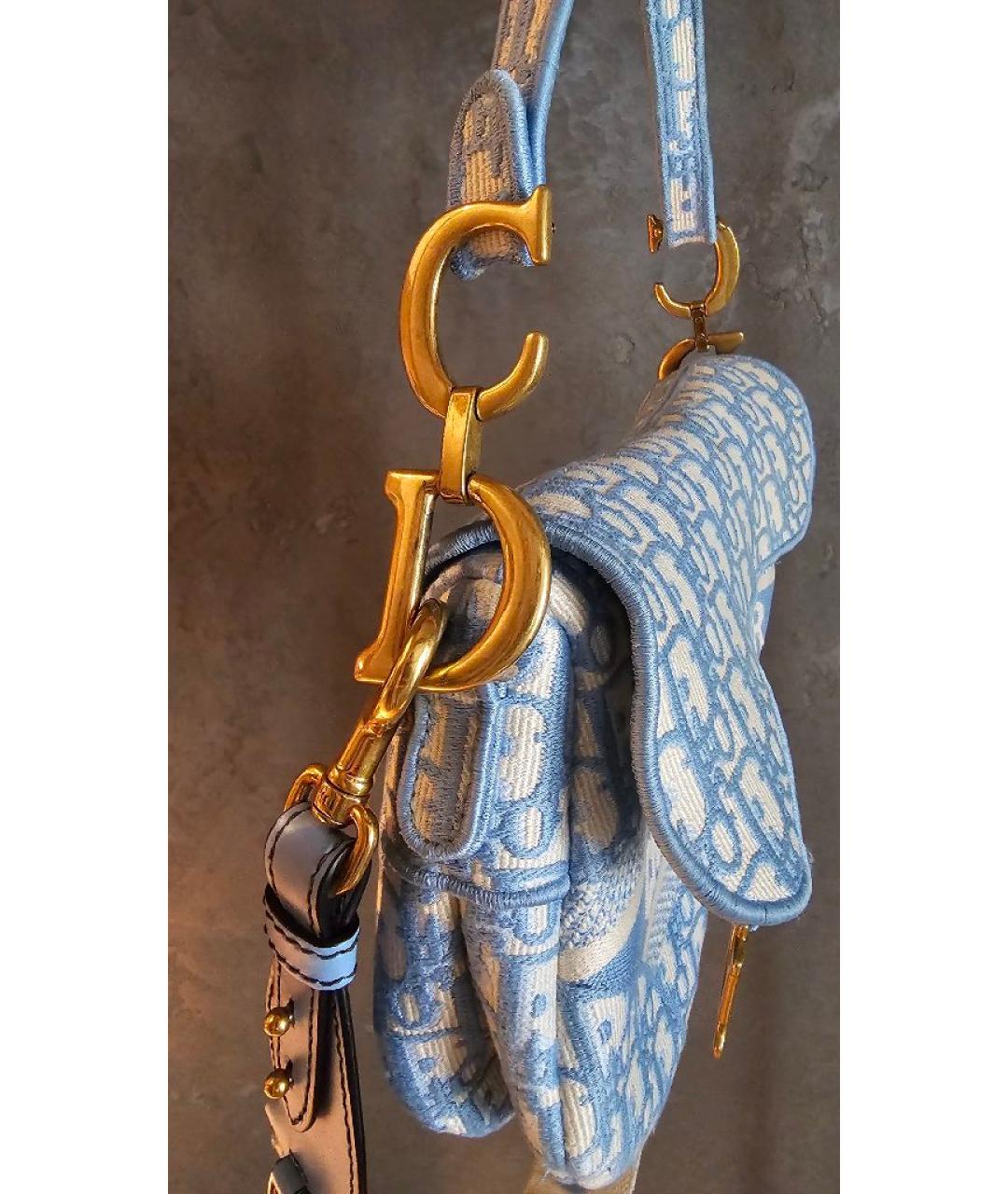 CHRISTIAN DIOR Голубая сумка через плечо, фото 3