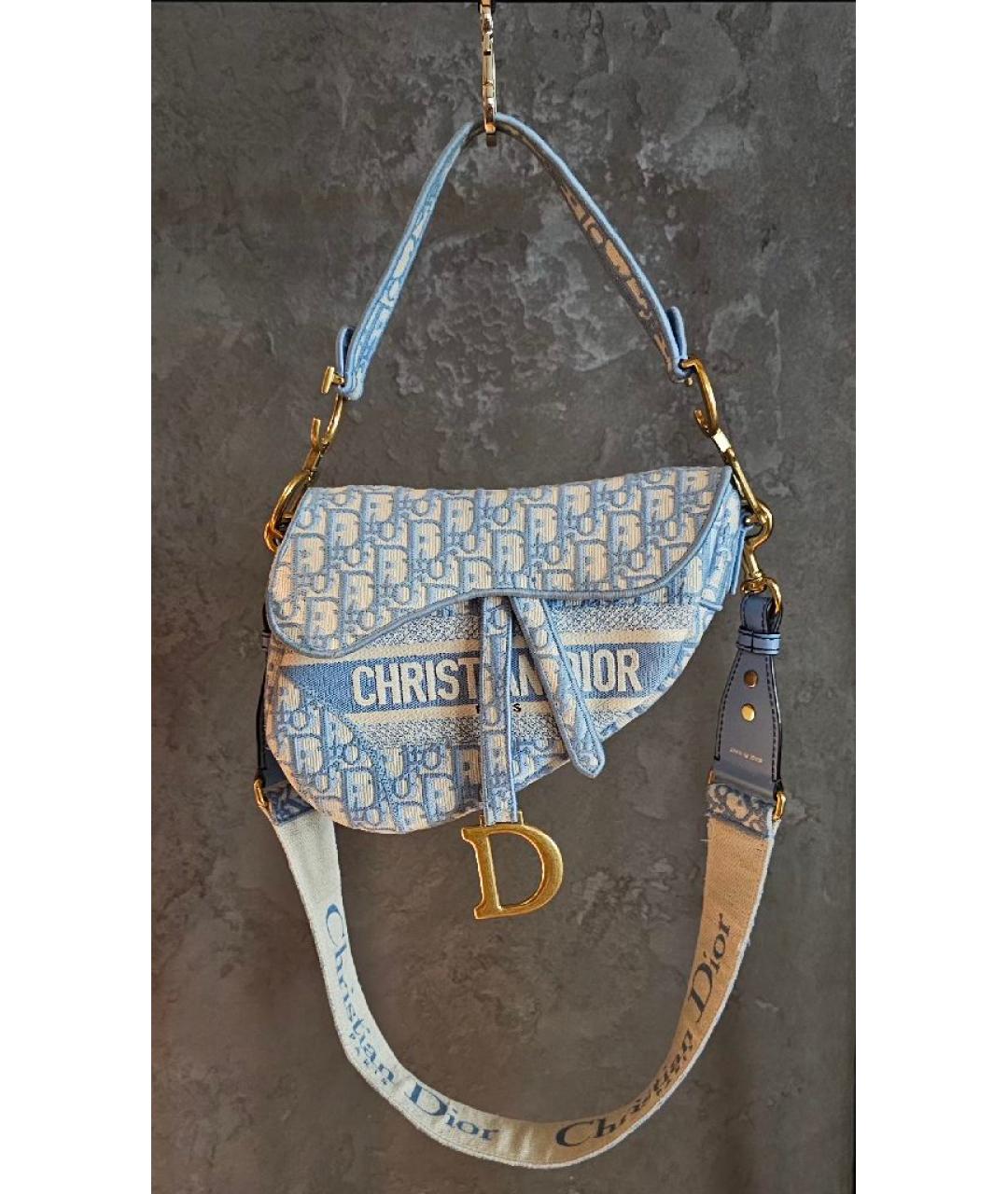 CHRISTIAN DIOR Голубая сумка через плечо, фото 6