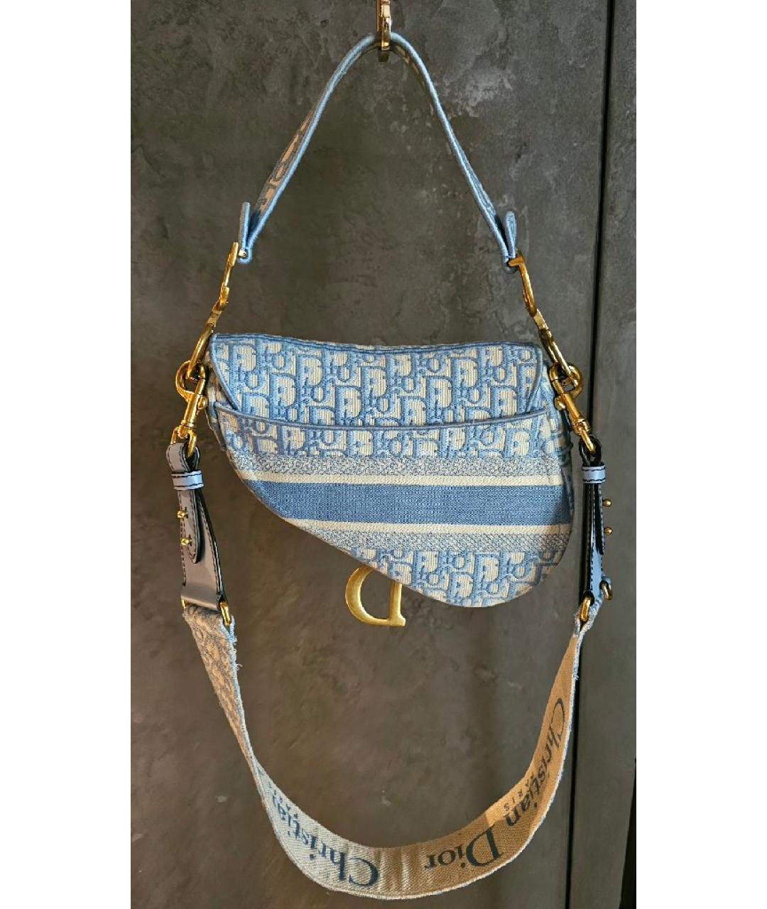 CHRISTIAN DIOR Голубая сумка через плечо, фото 2