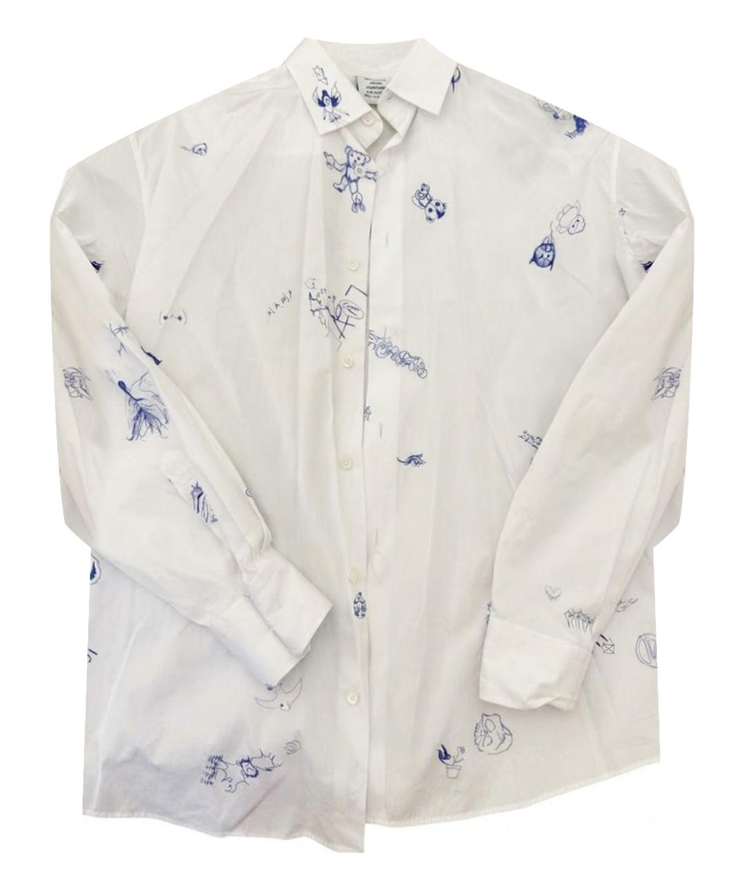 VETEMENTS Белая хлопковая рубашка, фото 1