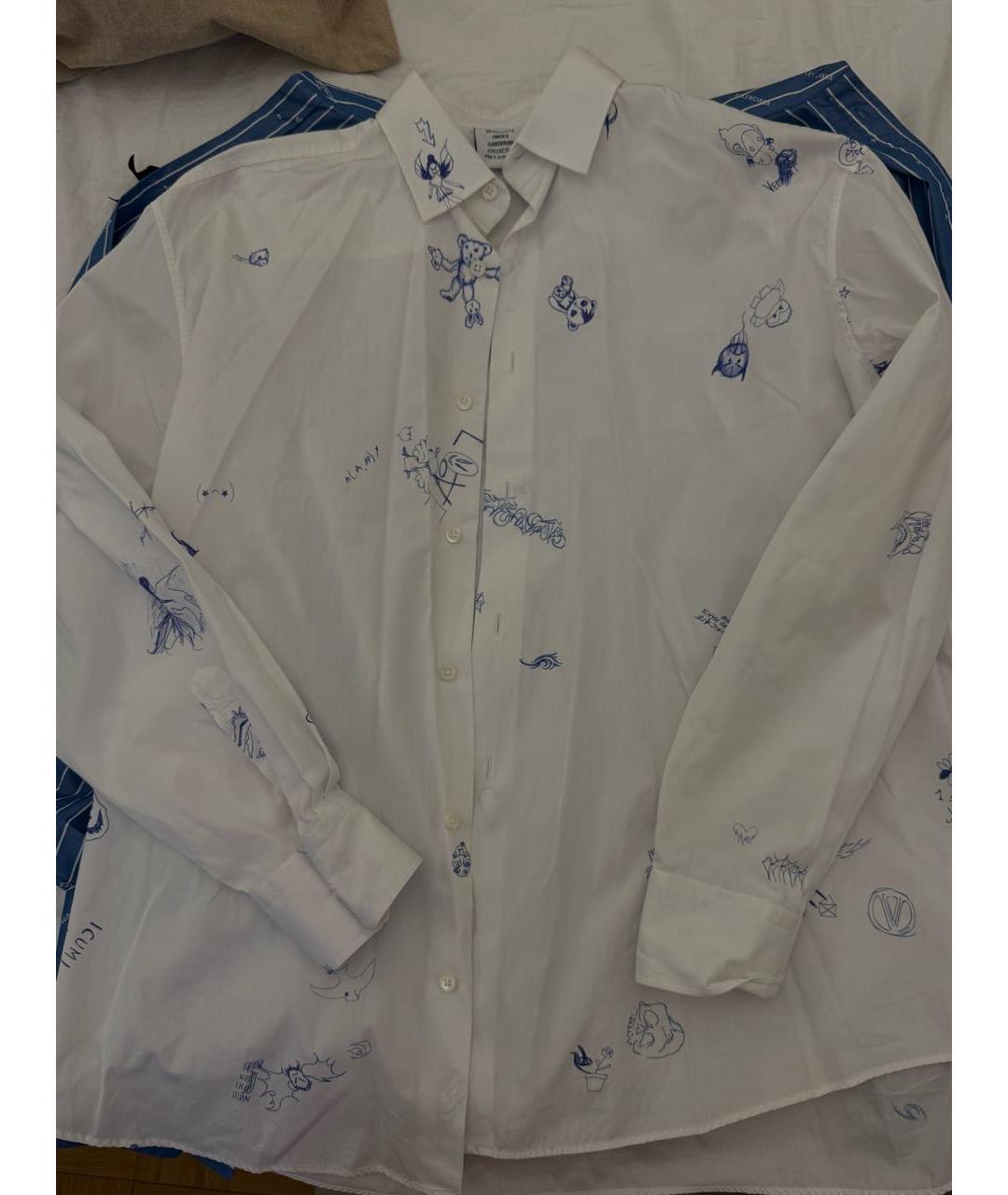 VETEMENTS Белая хлопковая рубашка, фото 5