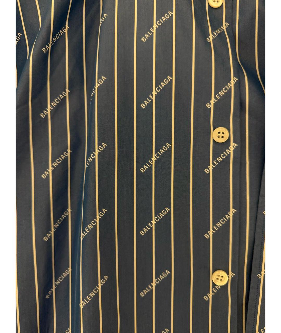 BALENCIAGA Синяя хлопковая рубашка, фото 4
