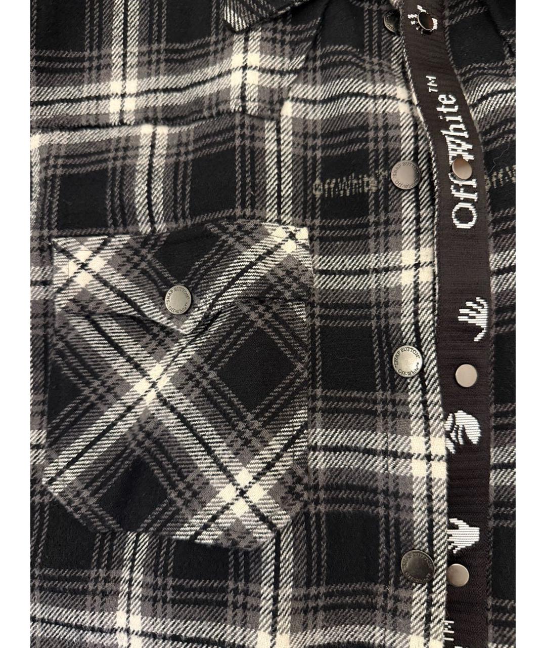 OFF-WHITE Черная хлопковая рубашка, фото 4