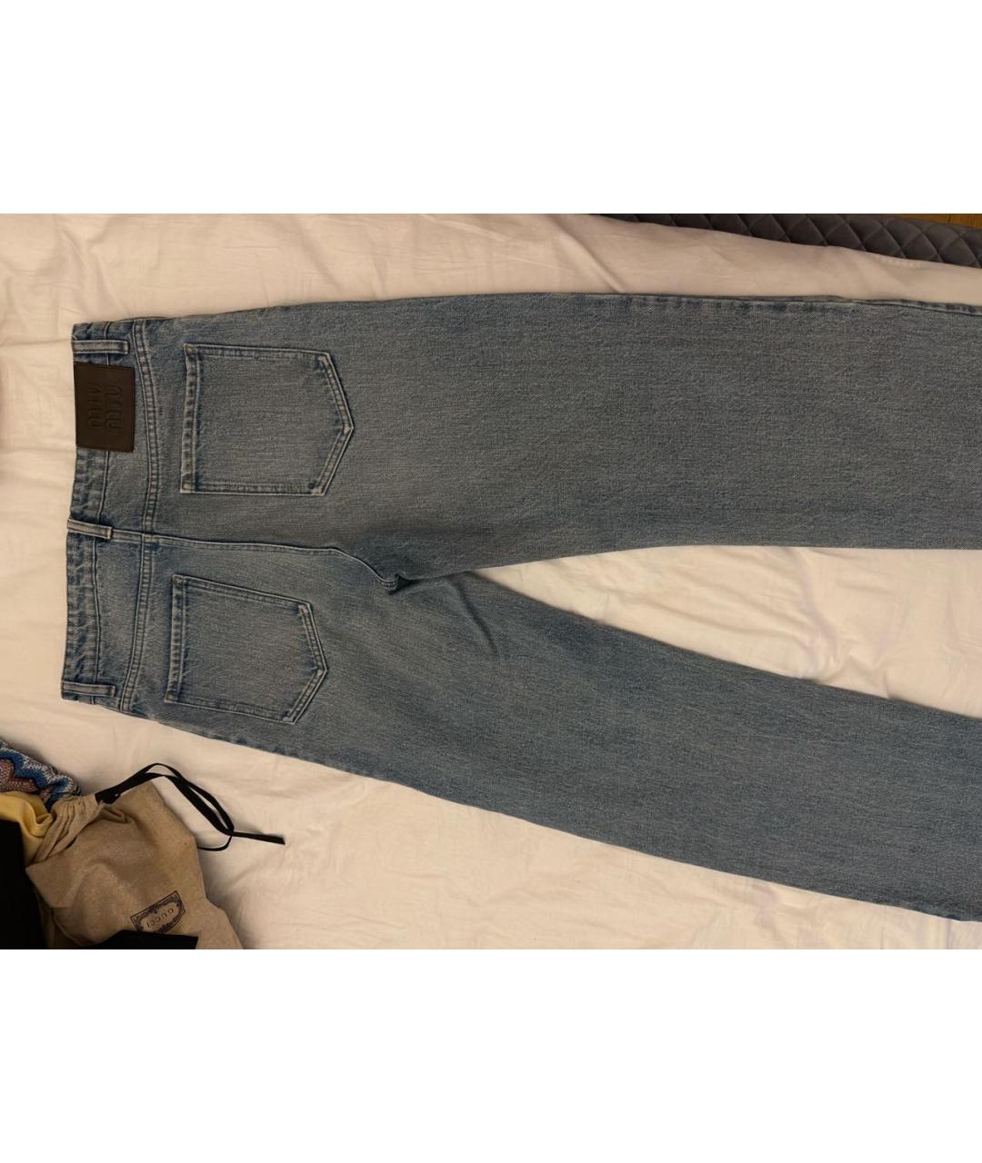 MIU MIU Синие прямые джинсы, фото 2