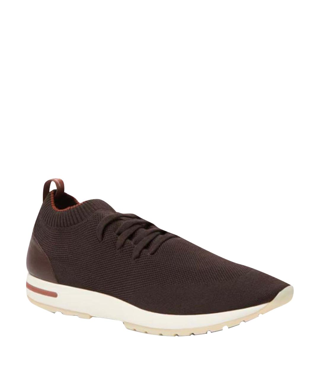 LORO PIANA Коричневые низкие кроссовки / кеды, фото 1