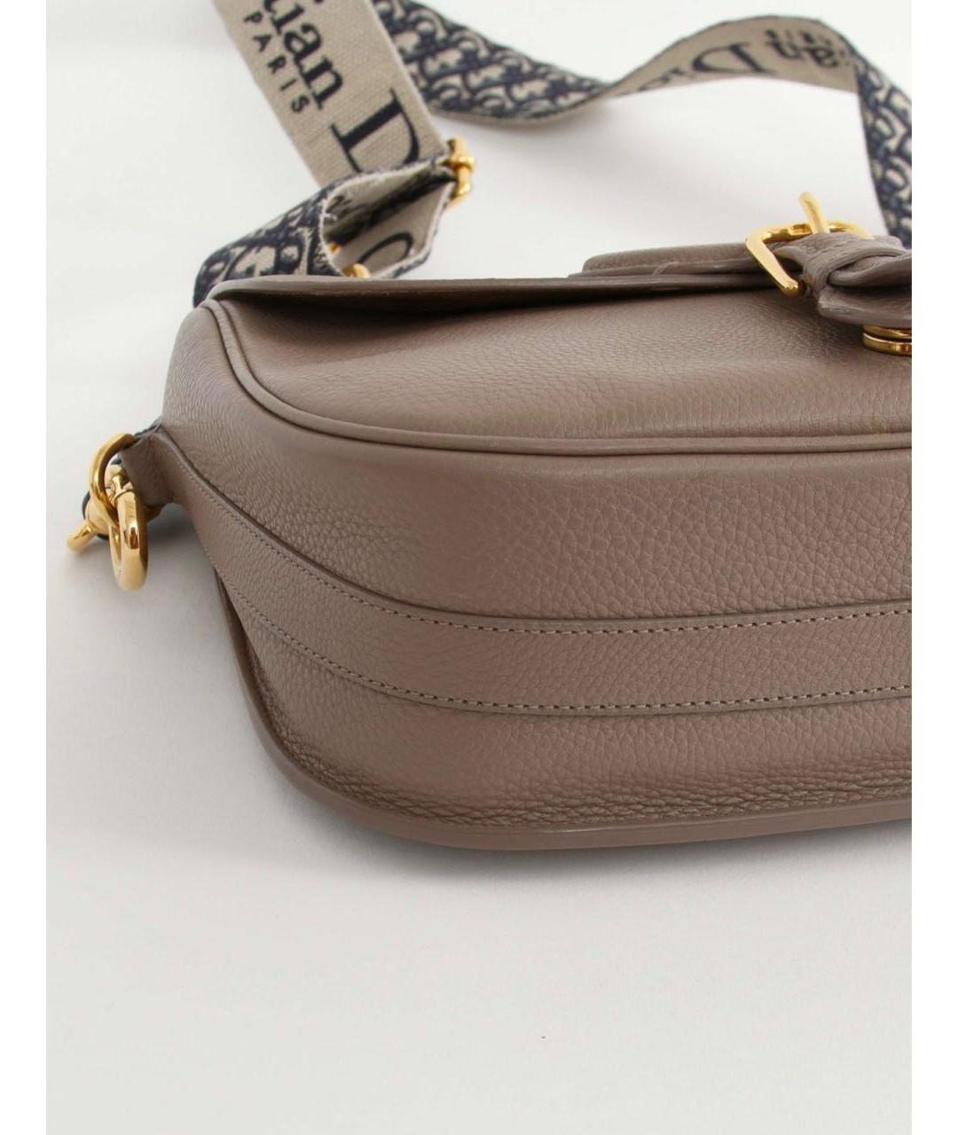 CHRISTIAN DIOR Коричневая кожаная сумка через плечо, фото 7