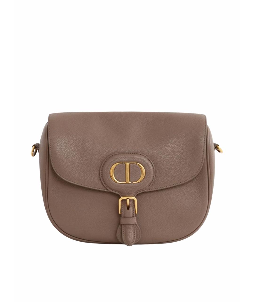 CHRISTIAN DIOR Коричневая кожаная сумка через плечо, фото 1
