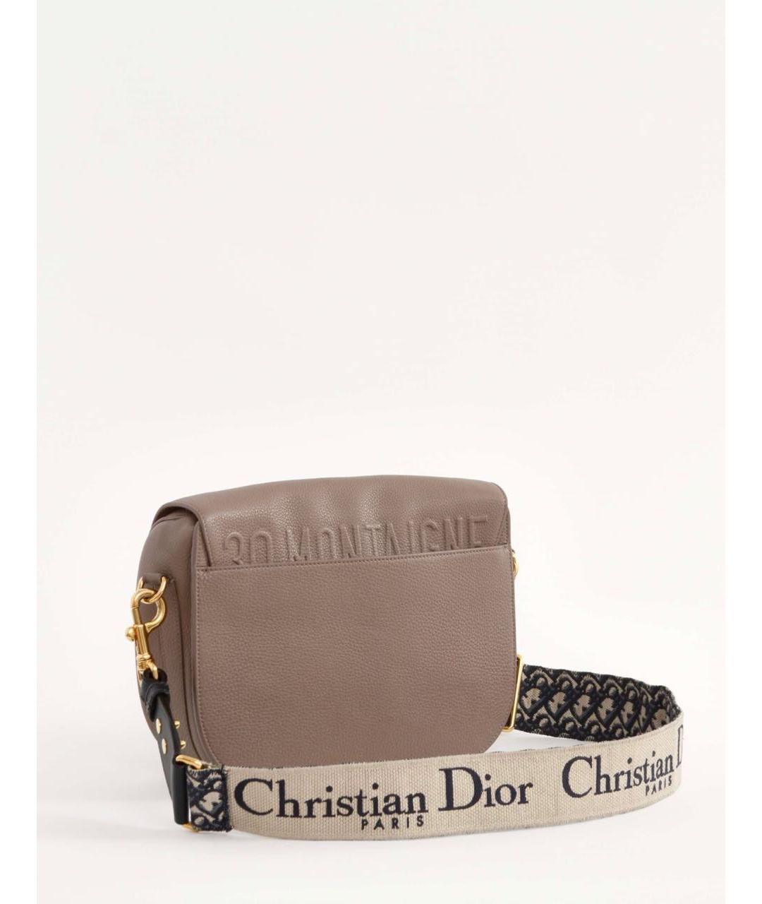 CHRISTIAN DIOR Коричневая кожаная сумка через плечо, фото 3