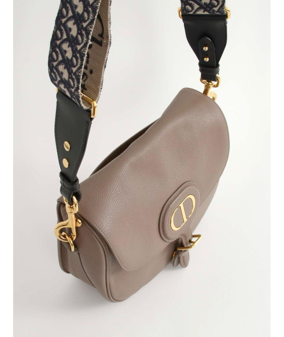 CHRISTIAN DIOR Коричневая кожаная сумка через плечо, фото 8