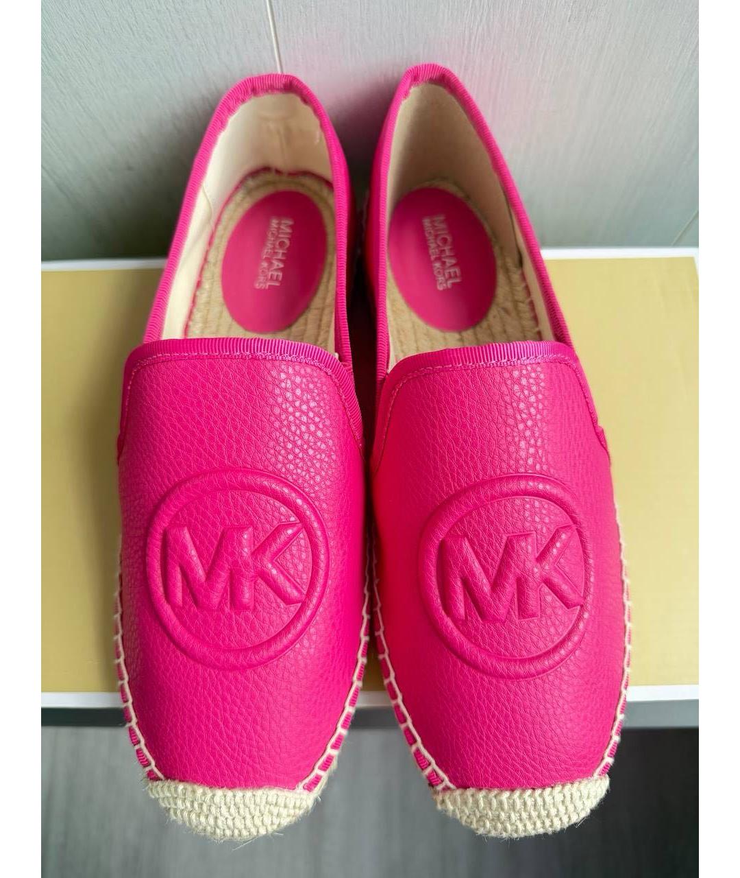 MICHAEL KORS Розовые эспадрильи из искусственной кожи, фото 2
