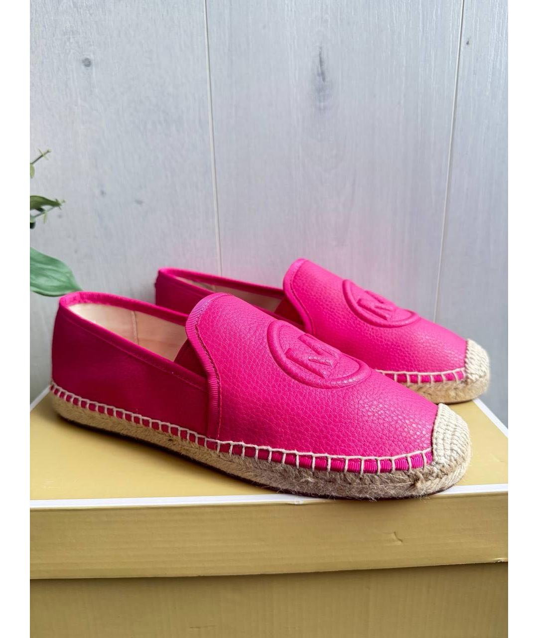 MICHAEL KORS Розовые эспадрильи из искусственной кожи, фото 3