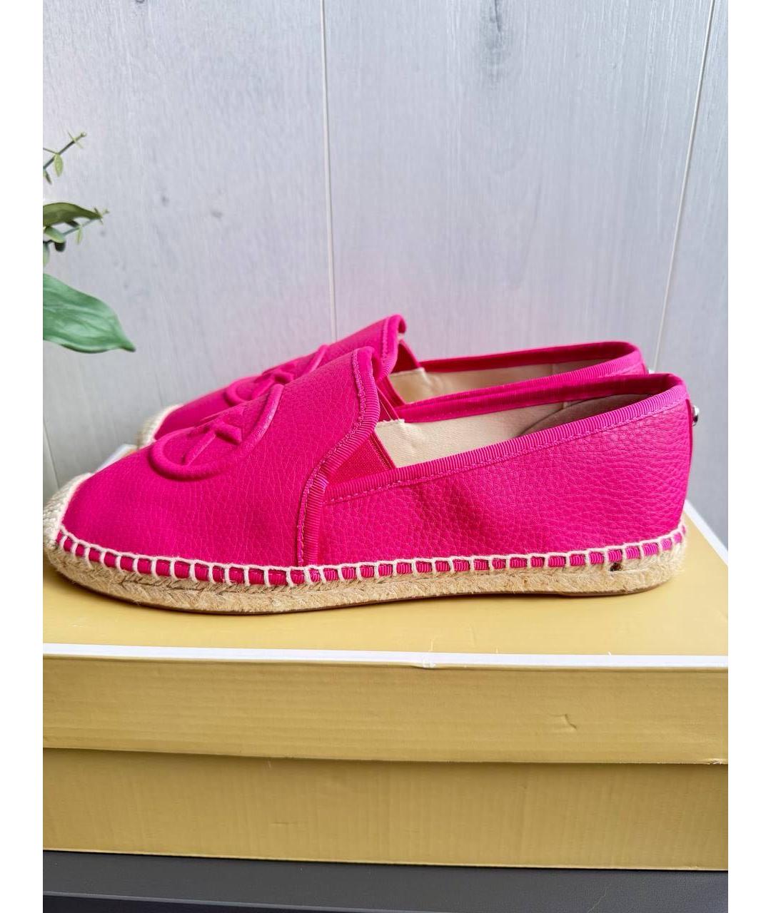 MICHAEL KORS Розовые эспадрильи из искусственной кожи, фото 6