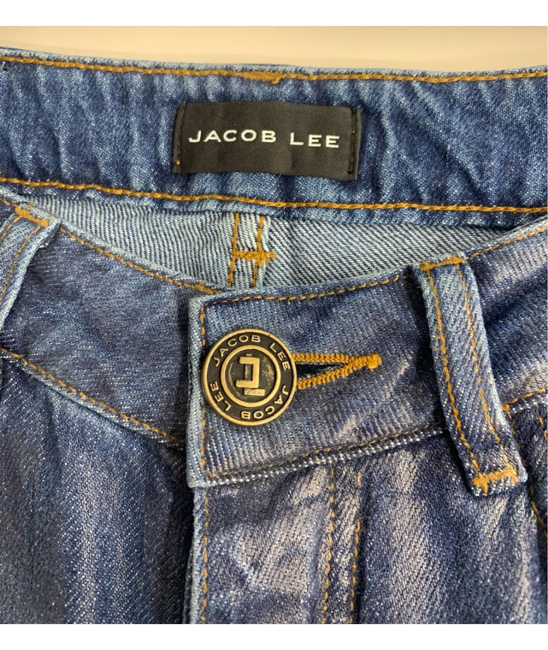 Jacob Lee Голубые прямые джинсы, фото 3