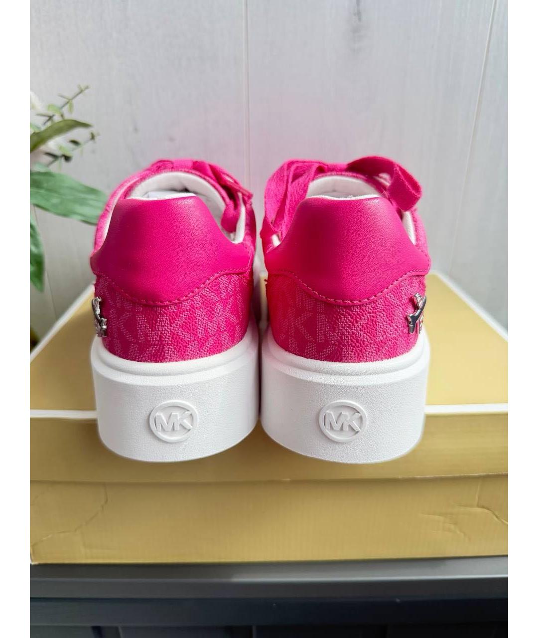 MICHAEL KORS Розовые кеды из искусственной кожи, фото 4