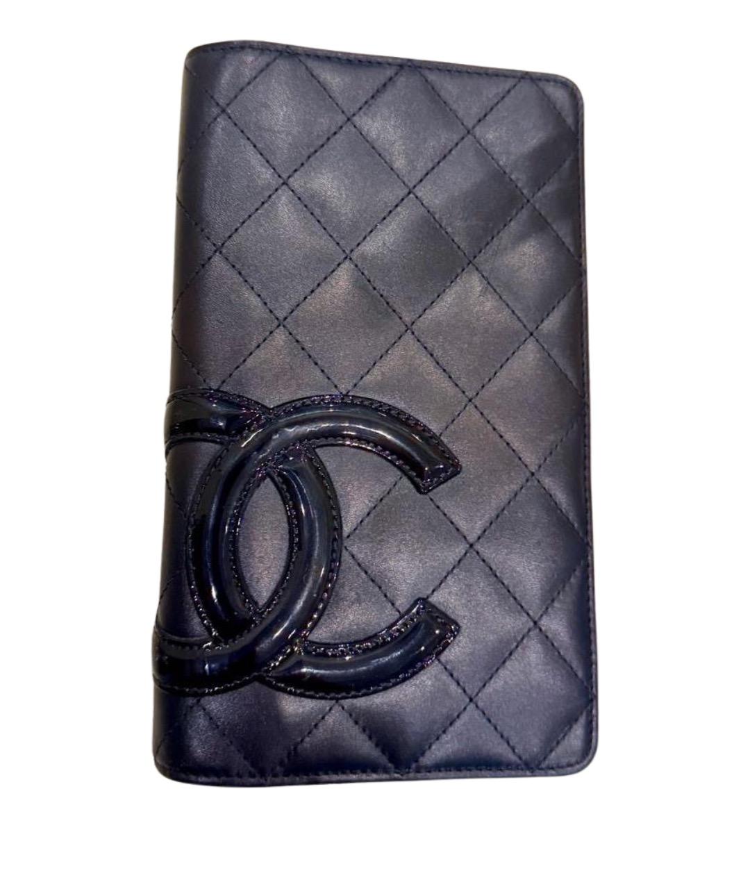 CHANEL Черный кожаный кошелек, фото 1