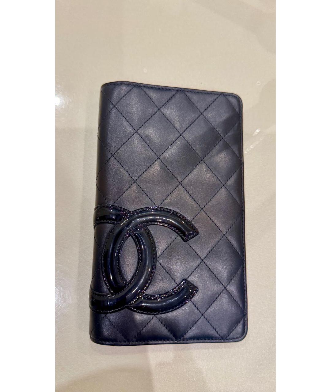 CHANEL Черный кожаный кошелек, фото 5
