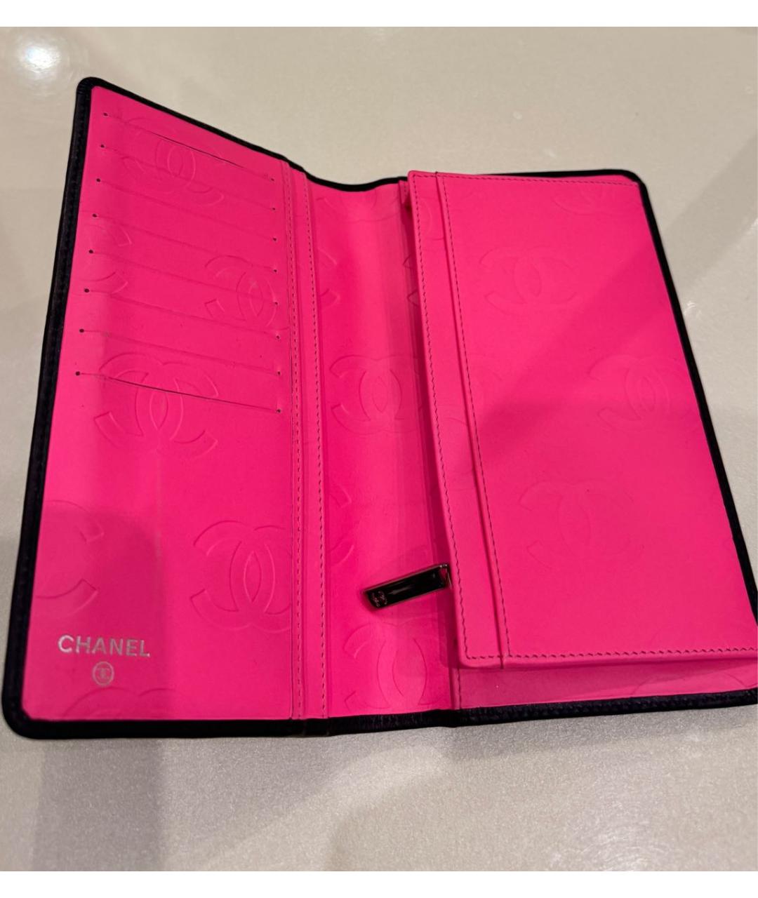 CHANEL Черный кожаный кошелек, фото 2