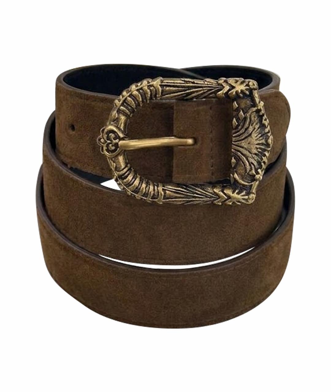 SAINT LAURENT Коричневый ремень, фото 1