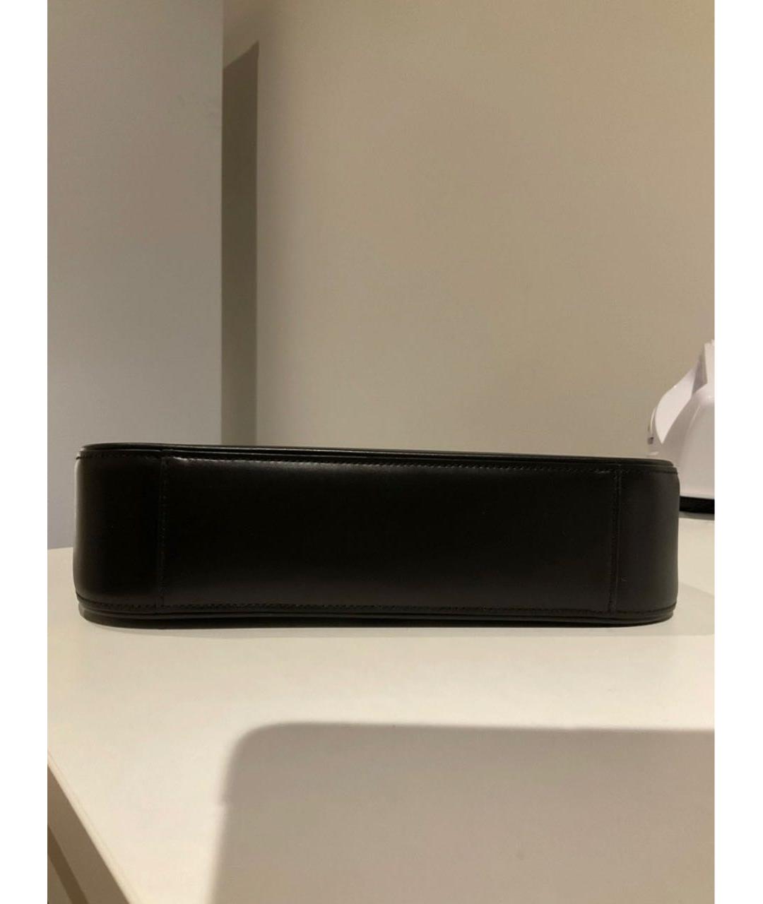 SAINT LAURENT Черная кожаная сумка с короткими ручками, фото 6