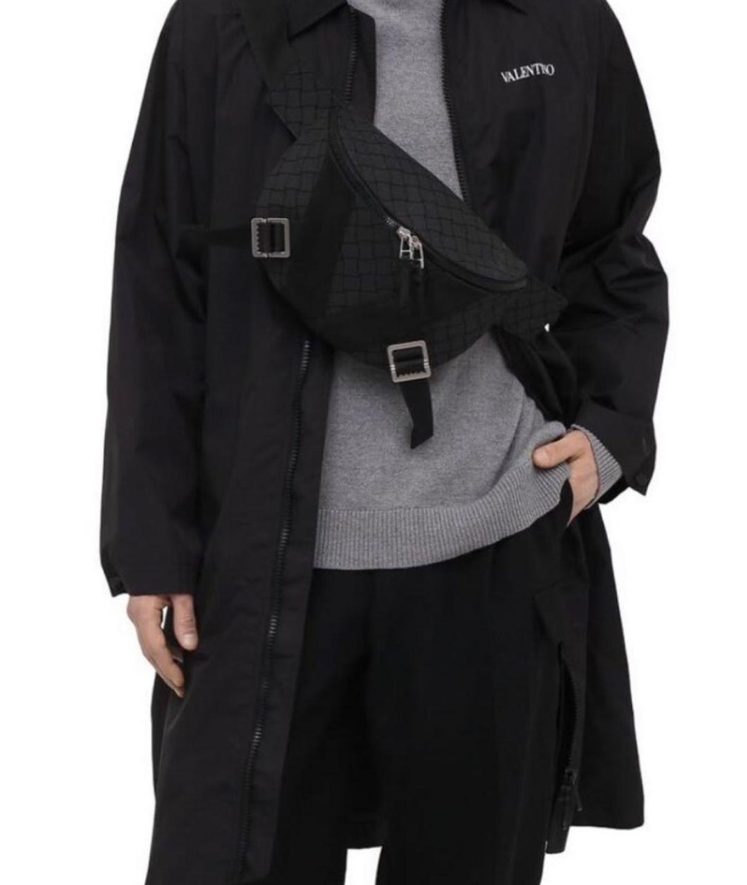 BOTTEGA VENETA Черная синтетическая поясная сумка, фото 2