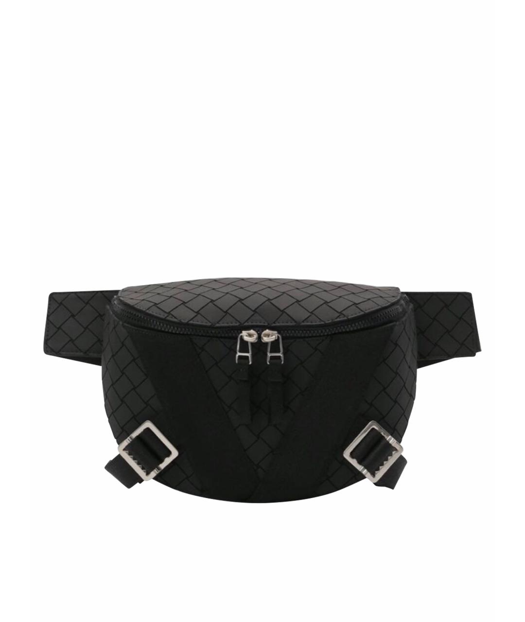 BOTTEGA VENETA Черная синтетическая поясная сумка, фото 1