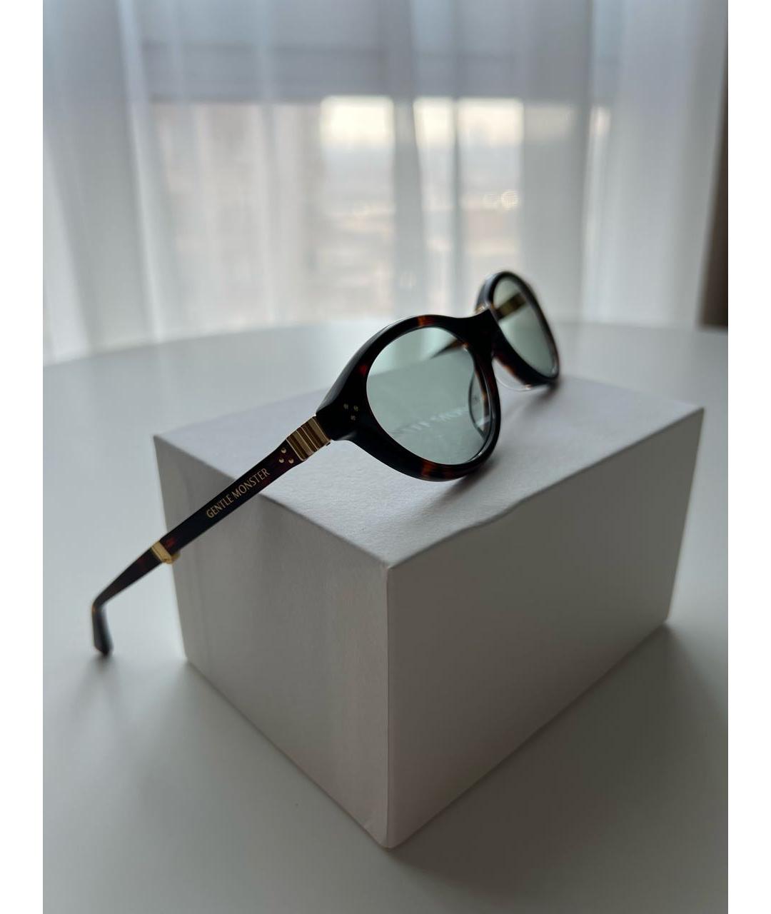 GENTLE MONSTER Коричневые пластиковые солнцезащитные очки, фото 5