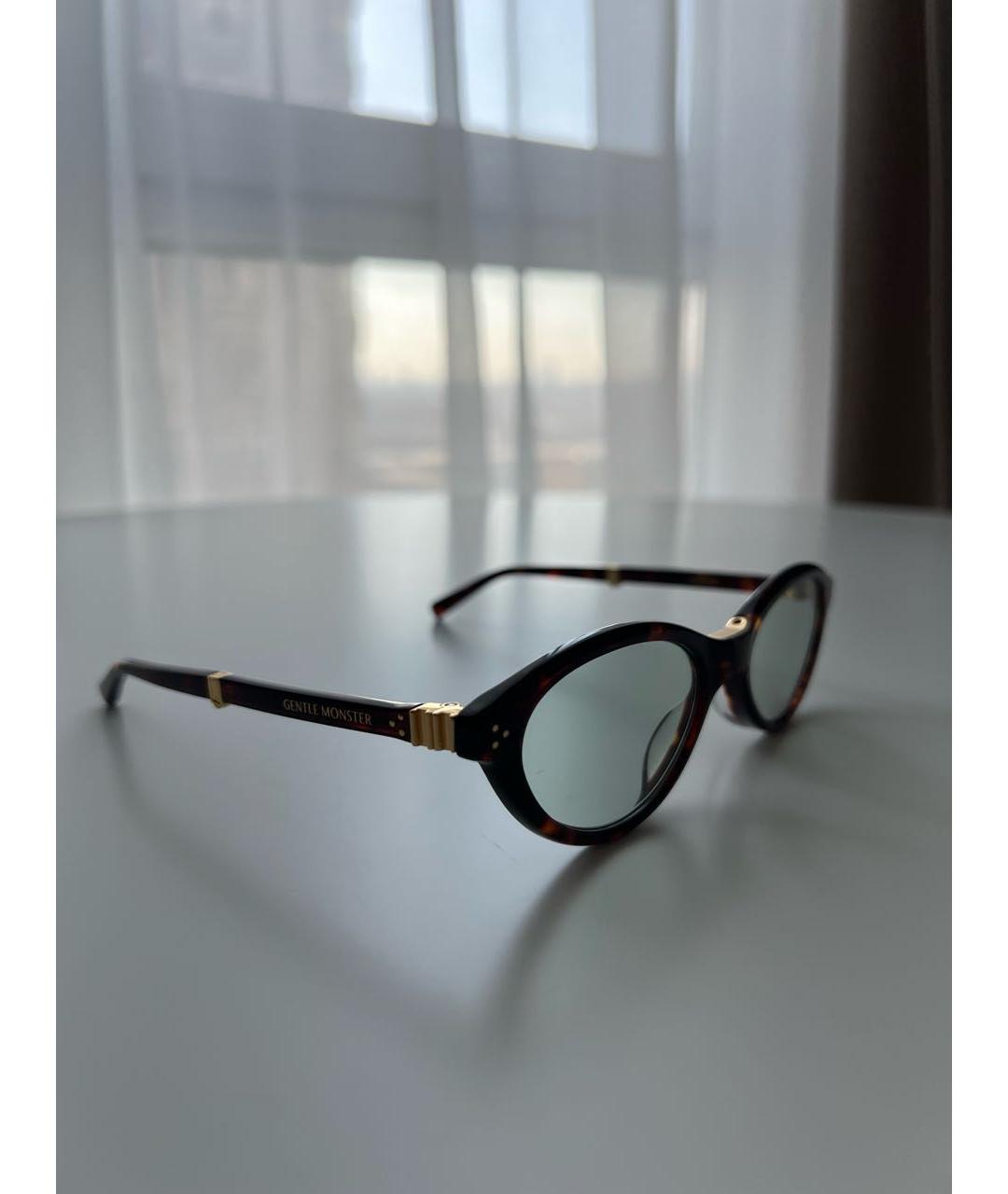 GENTLE MONSTER Коричневые пластиковые солнцезащитные очки, фото 8