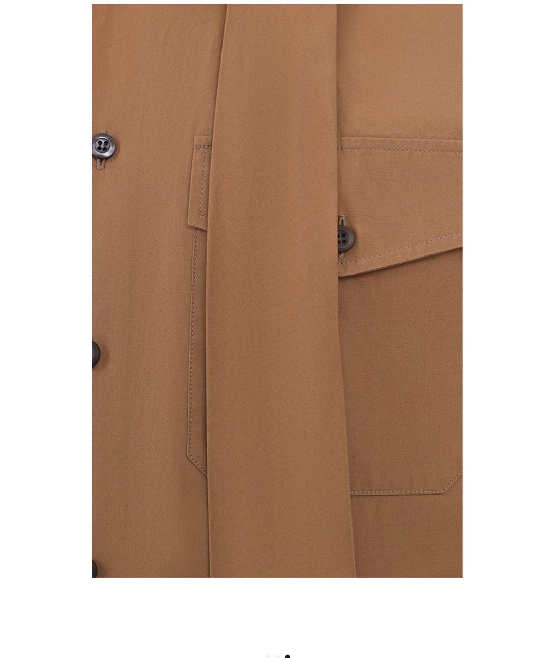 PRADA Горчичное хлопко-эластановое повседневное платье, фото 3