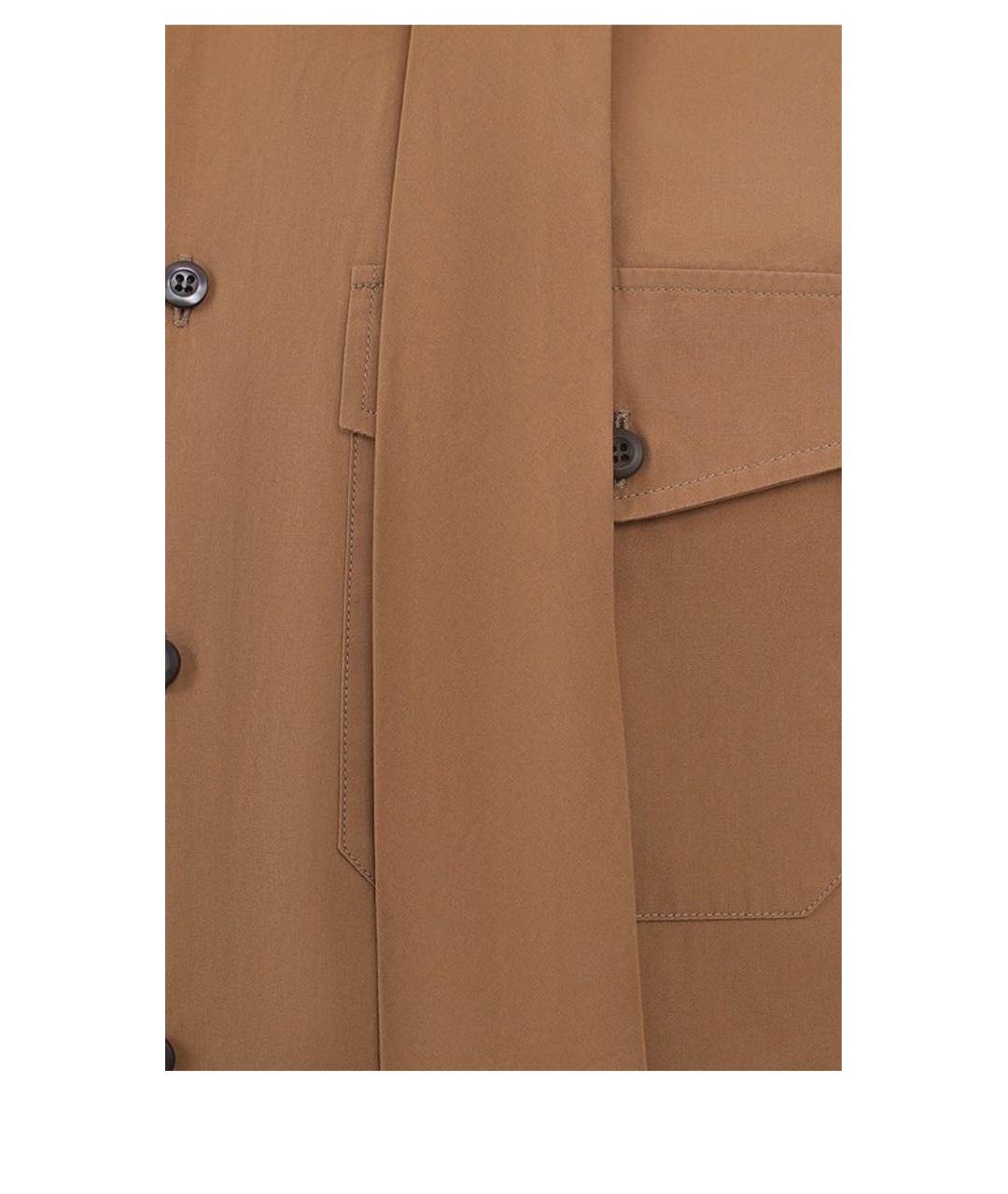 PRADA Горчичная хлопко-эластановая рубашка, фото 3