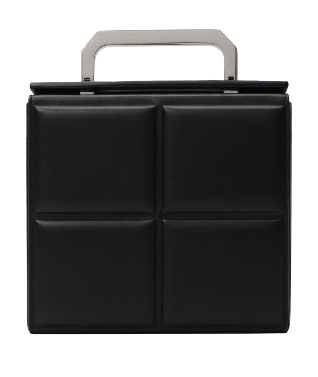 BOTTEGA VENETA Черная кожаная сумка с короткими ручками, фото 1