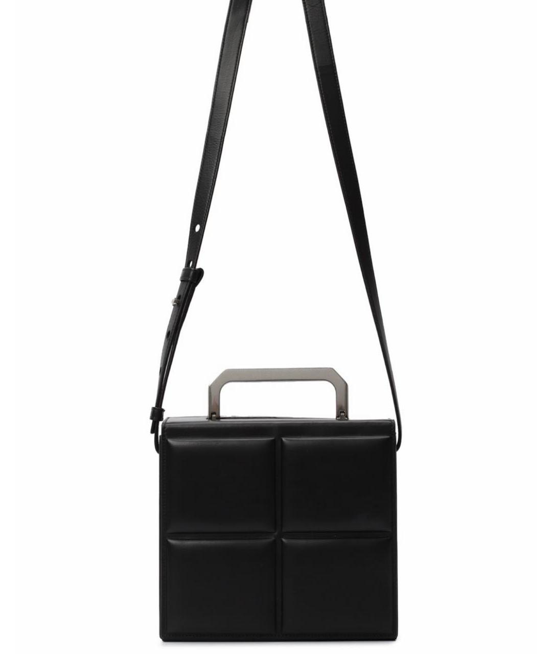 BOTTEGA VENETA Черная кожаная сумка с короткими ручками, фото 2