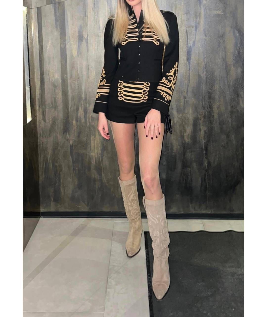 RED VALENTINO Черный шерстяной костюм с юбками, фото 4