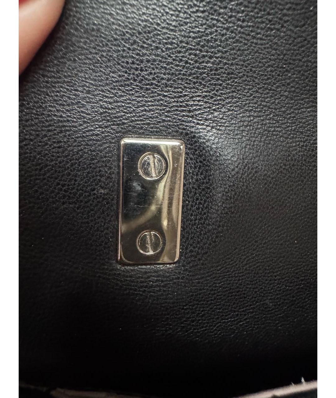 CHRISTIAN DIOR Черная кожаная сумка через плечо, фото 4