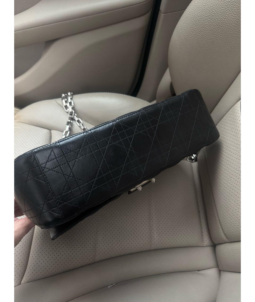 CHRISTIAN DIOR Черная кожаная сумка через плечо, фото 7