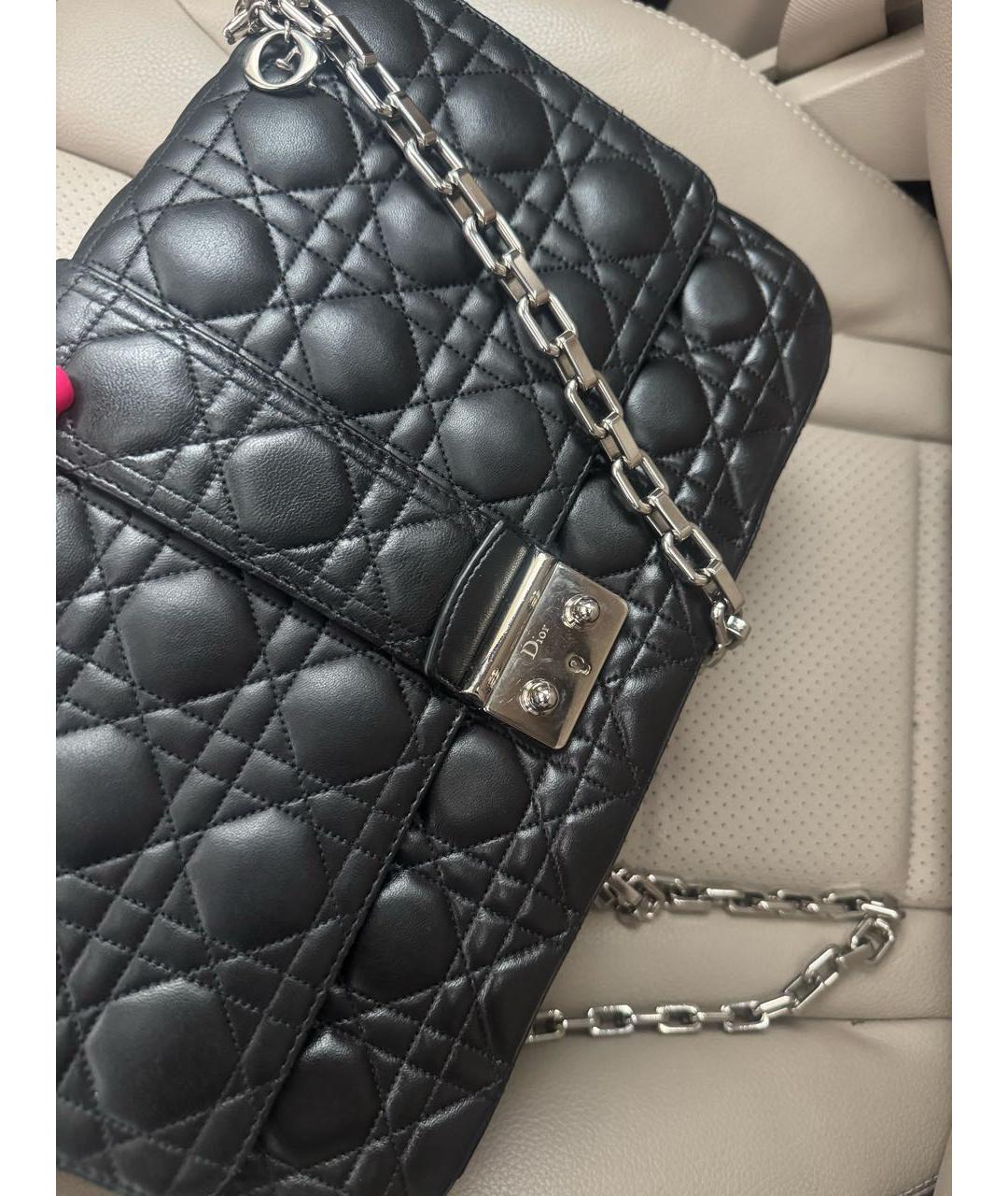 CHRISTIAN DIOR Черная кожаная сумка через плечо, фото 6