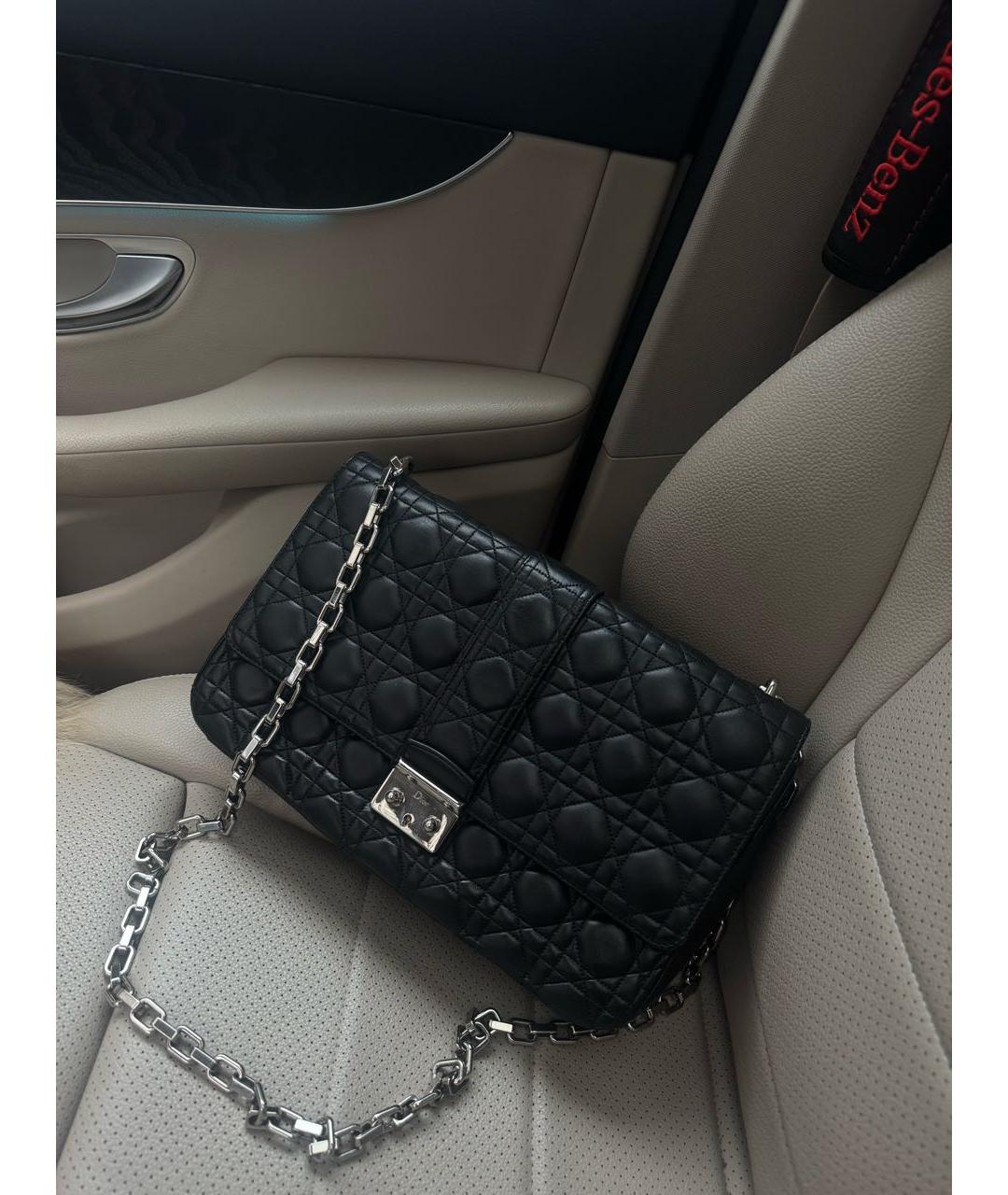 CHRISTIAN DIOR Черная кожаная сумка через плечо, фото 2