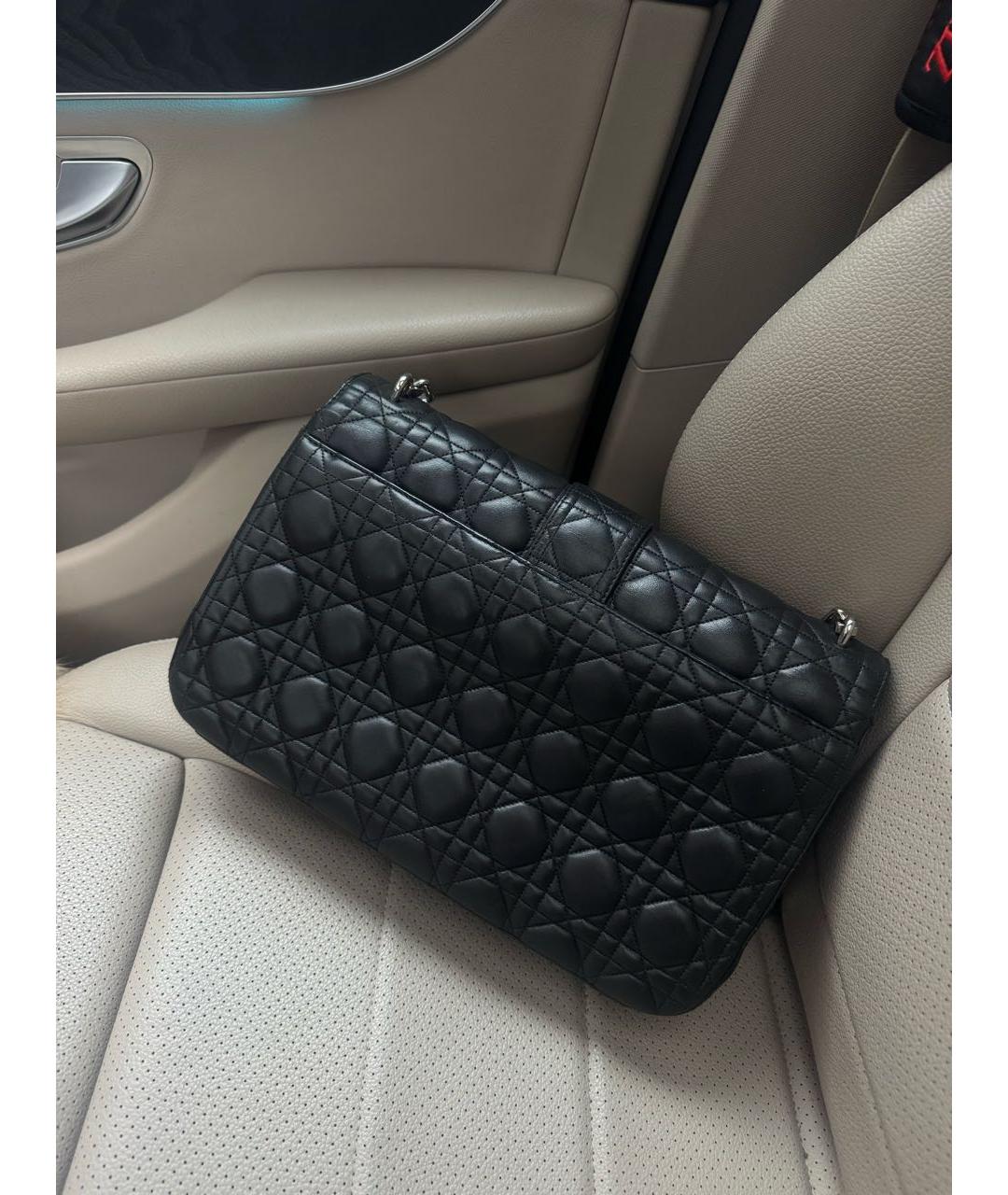 CHRISTIAN DIOR Черная кожаная сумка через плечо, фото 3