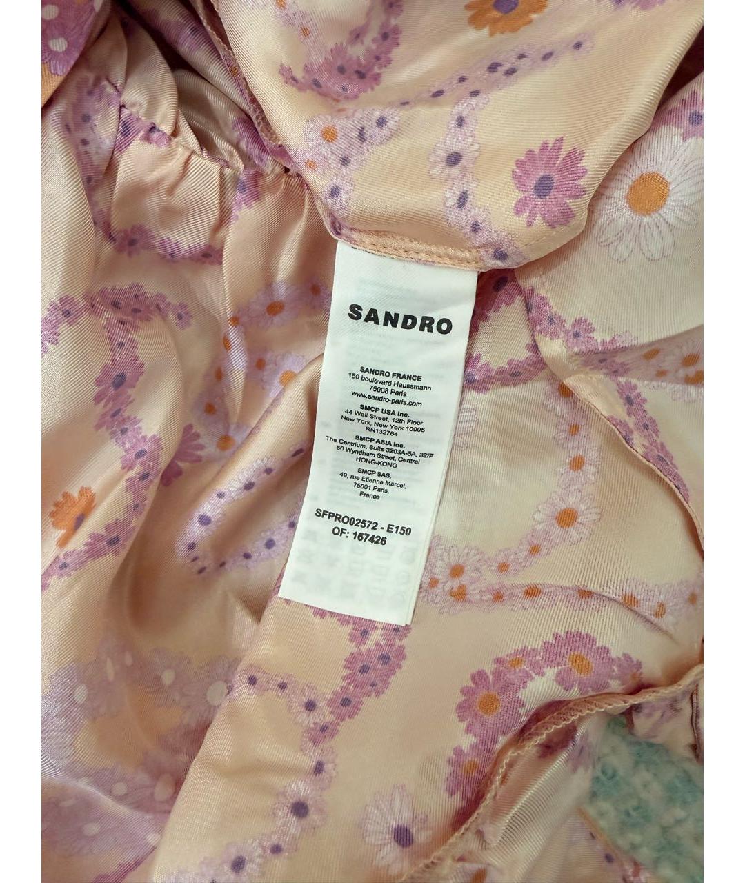 SANDRO Мульти шелковое повседневное платье, фото 4