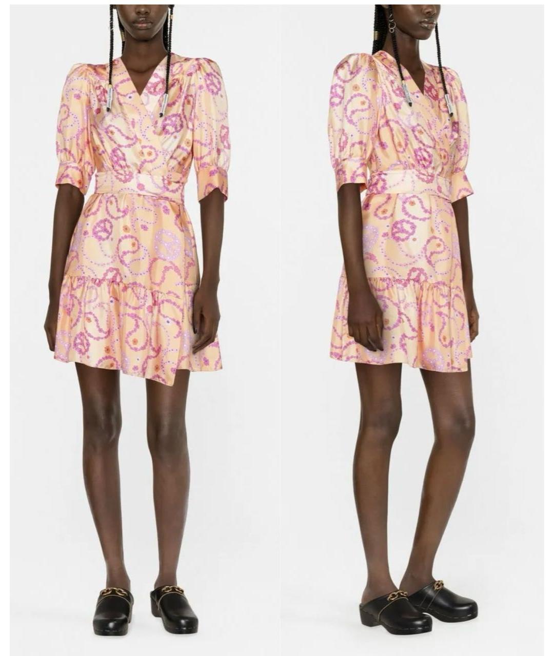 SANDRO Мульти шелковое повседневное платье, фото 7