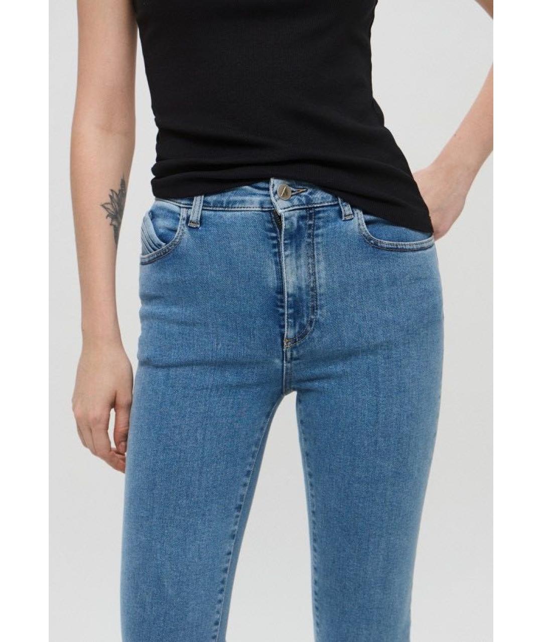 THE ATTICO Синие джинсы слим, фото 6