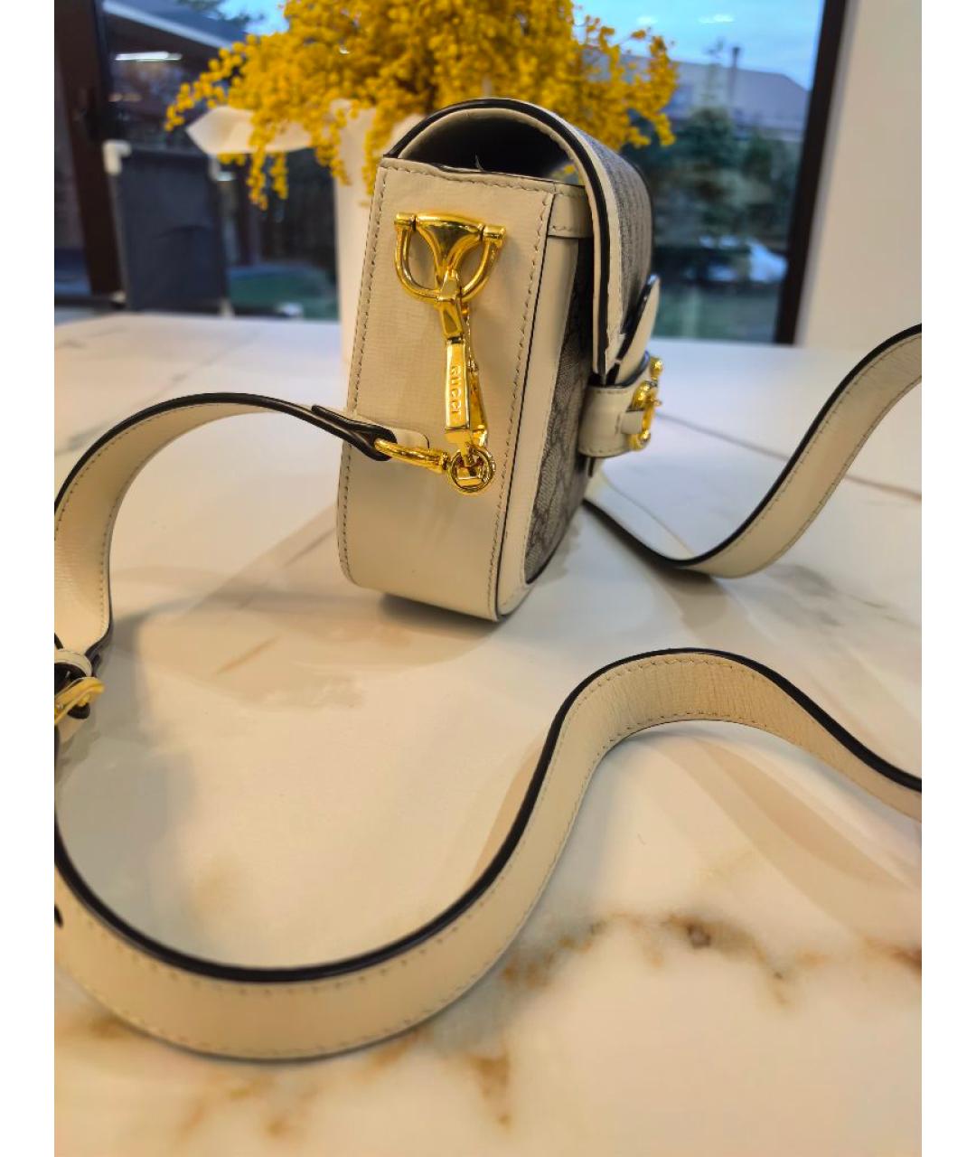 GUCCI Бежевая кожаная сумка через плечо, фото 2