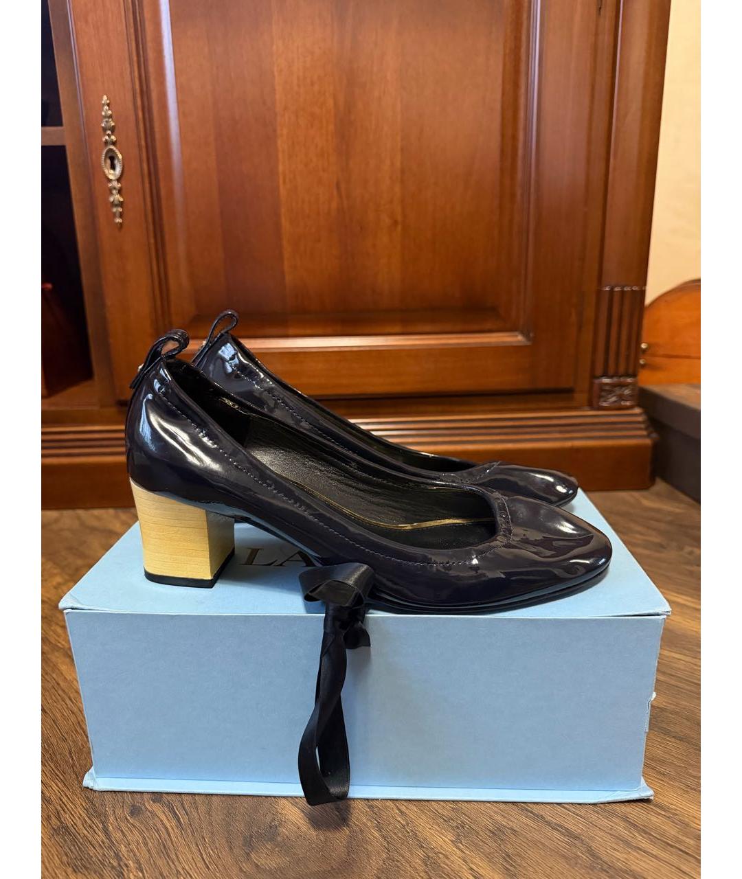 LANVIN Черные туфли из лакированной кожи, фото 2