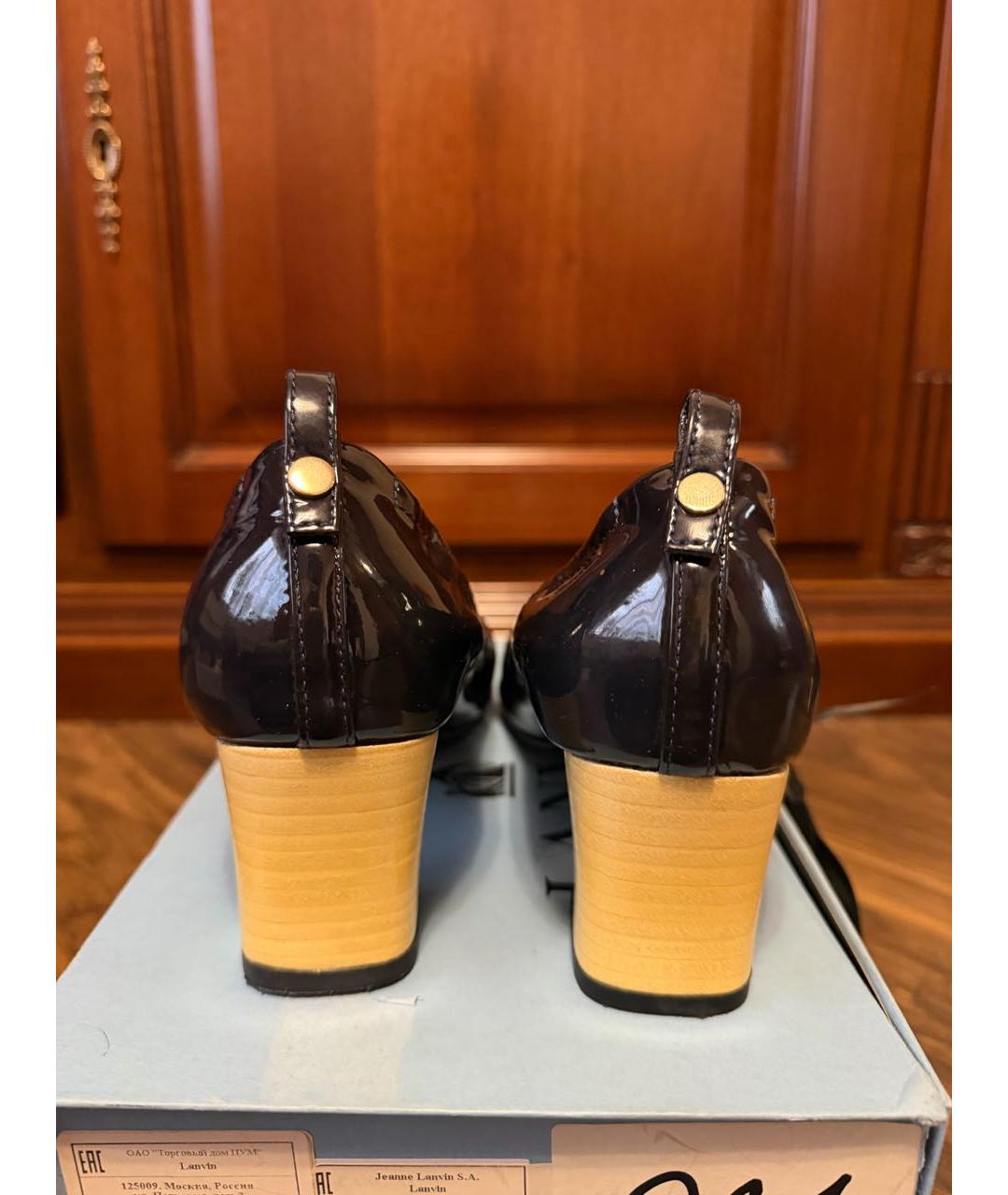 LANVIN Черные туфли из лакированной кожи, фото 5