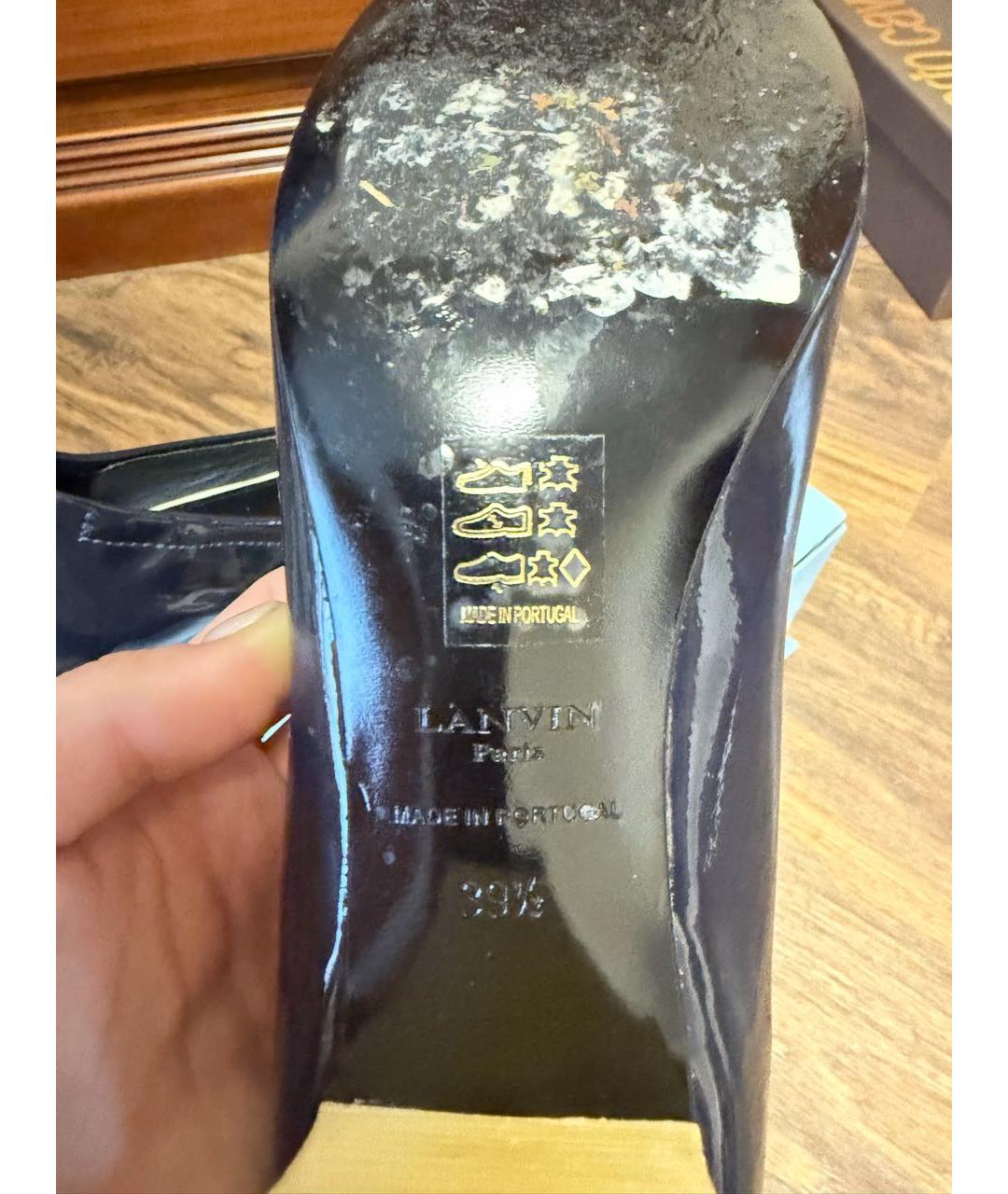 LANVIN Черные туфли из лакированной кожи, фото 7