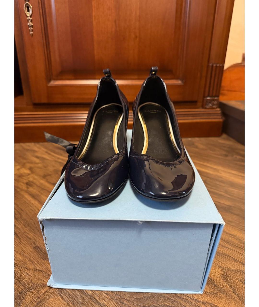 LANVIN Черные туфли из лакированной кожи, фото 3