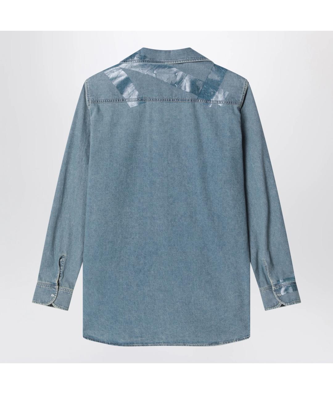 MAISON MARGIELA Голубая хлопковая кэжуал рубашка, фото 2