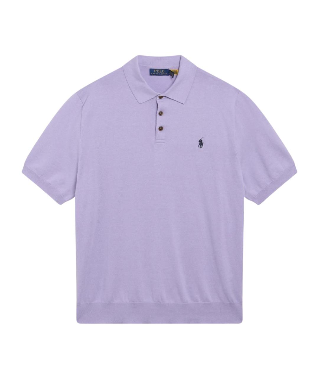 POLO RALPH LAUREN Фиолетовое хлопковое поло с коротким рукавом, фото 1
