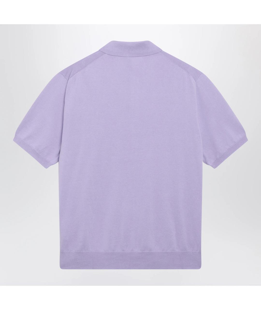 POLO RALPH LAUREN Фиолетовое хлопковое поло с коротким рукавом, фото 2